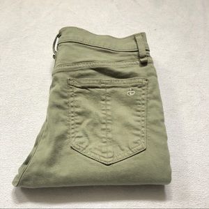 Rag & Bone skinny olive green hi-rise skinny jeans